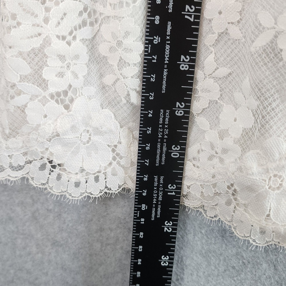 Victoria's Secret Slip Dress Women Medium Ivory Floral Lace Open Back Chemise - Picture 6 of 10